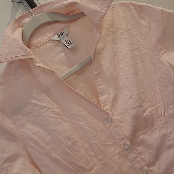 Bass sz S 100%  cotton lightweight summer blouse - Picture 2 of 10